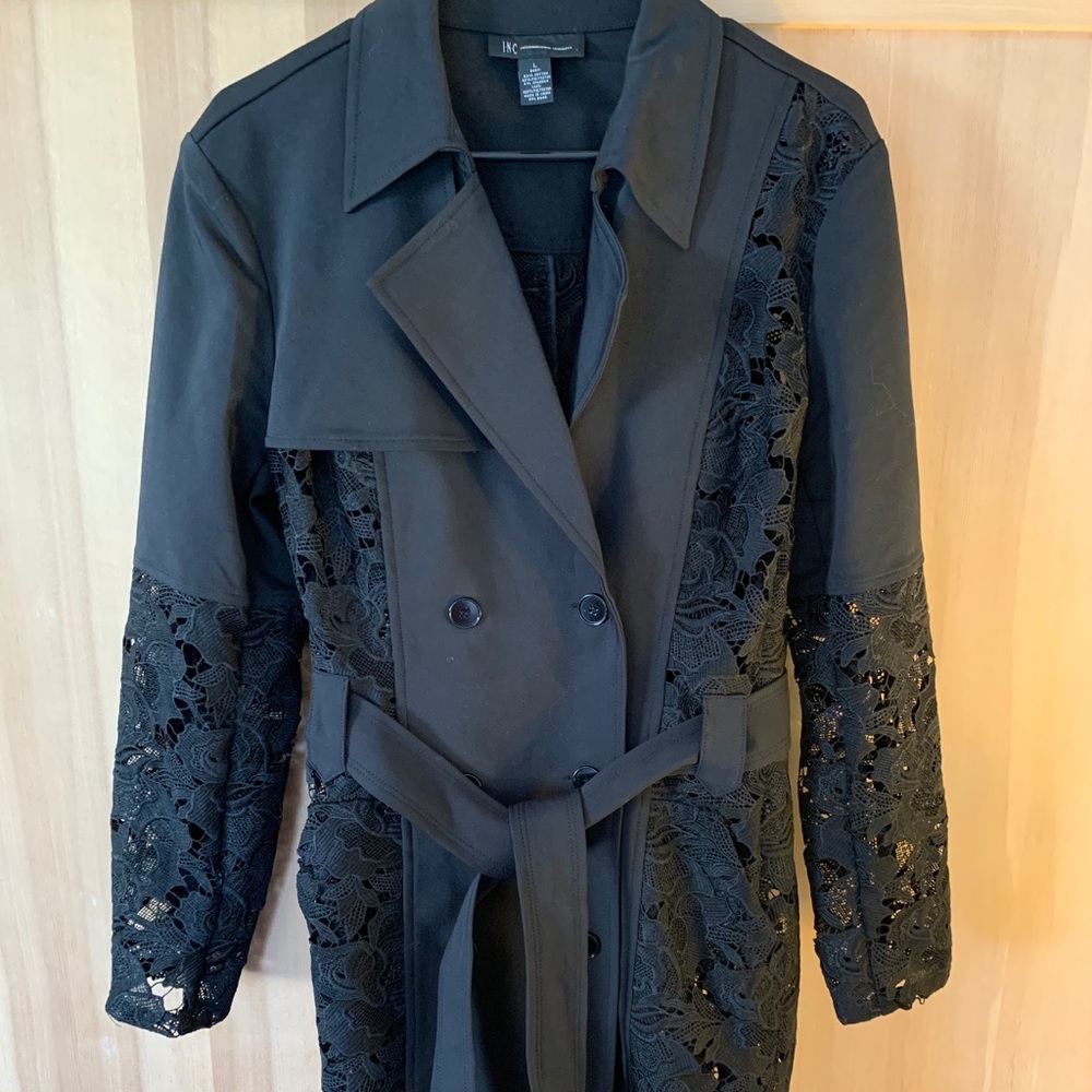 INC Black Lace Coat